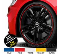Strisce Auto adesive adesivi cerchi CATARIFRANGENTI™ 6 mm 20" wheel rim stickers