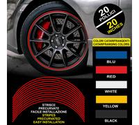 Strisce Auto adesive adesivi cerchi CATARIFRANGENTI™ 9 mm 20" wheel rim stickers