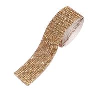 Strisce autoadesive con strass cristallo, Nastro autoadesivo con strass di cristallo 1 metro 2-10 file Decorazione for auto artigianale multicolore(Light Colorado Topaz,1YARD(90CM)-7ROWS(1.4CM))
