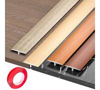 Strisce autoadesive in PVC a T, 25-40 mm di larghezza, 90 cm di lunghezza, per piastrelle e laminato, stampaggio ad H grigio fantasma, bordi del pavimento