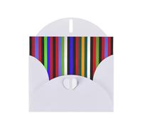 Strisce colorate che stampano il biglietto di auguri in bianco della perla, disegni unici di biglietti di auguri, buste per ringraziamento, inviti