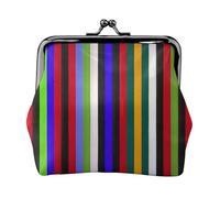 Strisce colorate che stampano il piccolo portafoglio del corredo di viaggio, sacchetto compatto per le avventure di campeggio ed i viaggi di pesca, nero, Taglia unica, Art Deco
