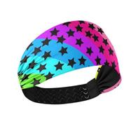 Strisce colorate Stelle Nere Raffreddamento palestra fasce per le donne Fasce elastiche per il sudore per il lavaggio del viso Yoga Calcio banda para la cabeza