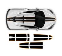 Strisce da corsa sopra la parte superiore, per Corvette C8 2021 - 2024