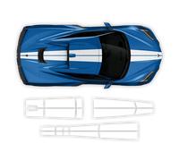 Strisce da corsa sopra la parte superiore, per Corvette C8 2021 - 2024