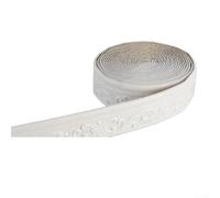 Strisce decorative in schiuma di cotone per battiscopa con caratteristiche impermeabili e resistenti all'umidità, adesivi da parete per interni domestici (bianco)