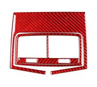 Strisce Decorative Interni Auto Per Q7 2007-2011 2012 2013 2014 2015 In Fibra Carbonio Posteriore Aria Condizionata Bocchette Trim Copertura Interni Adesivo(Rosso)
