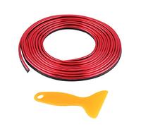 Strisce decorative Keenso, strisce di stampaggio strisce di assetto adesivi interni auto 5 m (rosso)