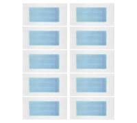 Strisce Depilatorie Doppia Faccia 10 Pezzi Blu per Gambe e Ascelle | Tessuto Non Tessuto Cera, Uso su Gambe e Ascelle, Delicate sulla Pelle, Rimozione Efficiente