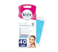 Strisce Depilatorie Viso Veet Bandas De Cera Pure Pelle sensibile [40 Unità]