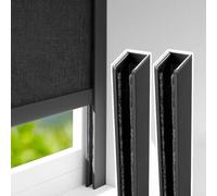 Strisce di blocco della luce, 116-182 cm, U-Sd, per tende a rullo oscuranti, 2 pezzi, colore nero, 120 cm / 47.2in, perfette per home theater, hotel, asili nido ed efficienza energetica