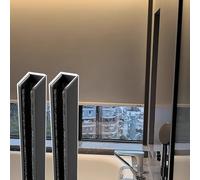 Strisce di blocco della luce for bagno tende a rullo, blocchi di luci a canale a U for binari sui lati delle finestre, strisce luminose oscuranti, confezione da 2(Black,70in/177.8cm)