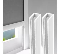 Strisce di blocco della luce per tende a rullo oscuranti, binario laterale a forma di U, ideali per teatri domestici, hotel, asili nido, 2 pezzi, 61in / 155 cm, nero