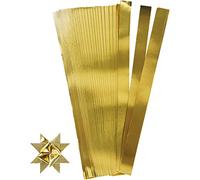 Strisce di carta a stella, larghezza: 15 mm, profondità: 6,5 mm, oro, 100 pezzi, L: 45 cm