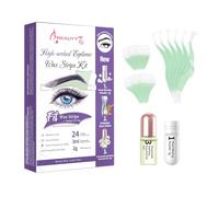 Strisce di Cera Depilatorie del Sopracciglio ad Alto e Arcuato Donna, Confezione da 24 Strisce di Cera con 2g Polvere di Perle 3ml di Olio Essenziale di Camomilla Beauty7