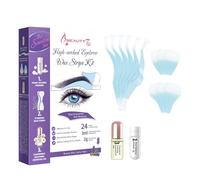 Strisce di Cera Depilatorie Sensibili del Sopracciglio ad Alto e Arcuato Donna, Confezione da 24 Strisce di Cera con 2g Polvere di Perle 3ml di Olio Essenziale di Camomilla Beauty7
