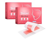 Strisce di cera per il viso per donne, strisce di cera per sopracciglia - Kit di ceretta per viso e corpo da usare a casa, brasiliana con 4 salviettine lenitive all'olio,2pcs