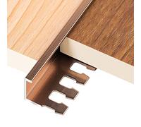 Strisce di collegamento leggere per porta, in alluminio, da pavimento in legno a piastrelle, facile da installare, per porta d'ingresso e balcone (oro rosa, 90 cm)