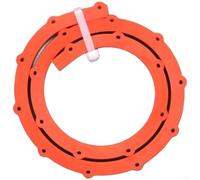 Strisce di contorno in polimero flessibile, confezione da 3 pezzi, 0,5 m/1,5 m/2,0 m, design a ingranaggi per fresatura del legno, modello di modellatura e lavorazione del legno, arancione (arancione