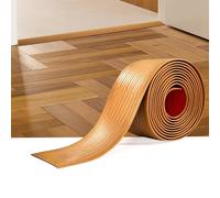 Strisce di Copertura per Pavimenti Autoadesiva, Striscia di Transizione Laminati, Pavimento Divisorio in PVC per Unire Fessure Pavimento, Profilo di Trans(Size:2m/6.56ft,Color:wood brown brown grigio)