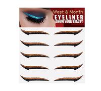 Strisce di eyeliner glitterate Stick | Stencil autoadesivo istantaneo per eyeliner 5 paia,Eyeliner adesivo effetto lucido, adesivi Cenrf