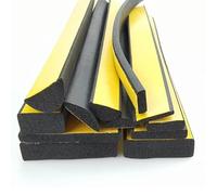 strisce di gomma cloroprenica adesive, Guarnizione anticollisione in gommapiuma EPDM nera da 1 metro/pezzo for scatola elettrica e sportello dell'armadio(10x50mm x1m)