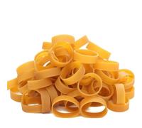 Strisce di gomma, kit di nastri di gomma grezzi Elastici gialli da 50 pezzi, elastico industriale in pelle bovina ad alta elasticità, elastici robusti for uso scolastico, domestico e in ufficio(40x10m