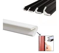 Strisce Di Guarnizione Anti Collisione,Porte E Finestre Pennello Sigillo Striscia Paraspifferi,Per Finestre Porte Isolamento Acustico Spifferi Isolamento,Guarnizione Porta Finestra Tipo V (12m,White)