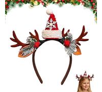 Strisce di Natale per le donne | per feste con corna di cervo e Babbo Natale - Fasce di tendenza,Per vacanze riunioni familiari feste di stagione matrimoni concerti ed eventi