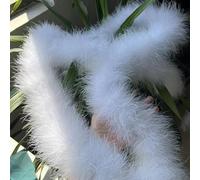 Strisce di piume, piume di struzzo, piume di tacchino, strisce di stoffa, accessori per abbigliamento e festival, decorazione, stile crittografia dei capelli lunghi 2 m [modello extra large]