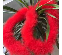 Strisce di piume, piume di struzzo, piume di tacchino, strisce di stoffa, accessori per abbigliamento e festival, decorazione, stile crittografia dei capelli lunghi 2 m [capelli lunghi extra large]