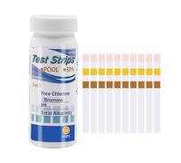 Strisce di prova della piscina -Piscina di rilevamento di qualità | Carta di rilevamento della qualità 'acqua spa, durezza accurata, strisce di prova spa | Strisce di test multifunzionale per vasc