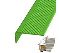 Strisce di rivestimento del bordo del gradino, paragradino in gomma, cuscinetti for scale interne ed esterne Gradini for scale for angoli, larghezza 3x7 cm/1,18x2,75 pollici(Green,60in/1.52m)