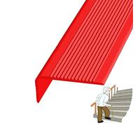 Strisce di rivestimento del bordo del gradino, paragradino in gomma, cuscinetti for scale interne ed esterne Gradini for scale for angoli, larghezza 3x7 cm/1,18x2,75 pollici(Red,70in/1.77m)