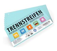 Strisce di separazione blu 100 pezzi misura 24 x 10,5 cm - materiale forato 190g - scheda didattica - scheda indice - DALLA GERMANIA - per raccoglitori ad anelli A5 e A4 - ordine fogli registro