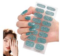 Strisce di smalto per unghie - adesivi per unghie in gel semi-polimero, autoadesivo per | Fonte di unghie gel semi-istruite, adesivi per smalto glitterato, impacchi per unghie desenc