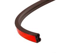 Strisce di tenuta in silicone per porte e porte, 6 m, 9 mm x 6 mm, per isolamento acustico, antispifferi e sicurezza antifurto (marrone)