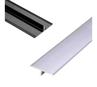 Strisce di transizione da pavimento in alluminio, 15 20 33 40 mm, listello di transizione a T, listello in metallo, rivestimento in alluminio, lungo 35,4 pollici (bianco, lunghezza 900 x larghezza 33