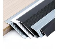 Strisce di transizione da pavimento in alluminio, 90 cm, per pavimenti irregolari, altezza 0,6-2 cm, multicolore, diverse misure (Iron Gray, 7,5 cm/2,95 pollici)