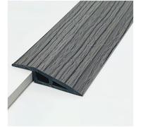Strisce di transizione del pavimento, Rampa per soglia, Gomma PVC, Profilo di giunzione per pavimenti, parquet e decking(Gray,W 5cm x L 2m)