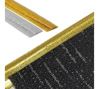 Strisce di transizione for pavimenti in PVC - Rilegatura flessibile e tagliabile for bordi di moquette for una transizione liscia tra pavimenti - Striscia di soglia antiscivolo for porte(Gold,Length 4
