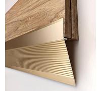 strisce di transizione pavimento in alluminio, For sala da pranzo, ufficio, camera da letto, bordo porta in moquette piastrellata adatto for altezza soglia inferiore a 1,6 pollici(Gold,115CM 45.3in)