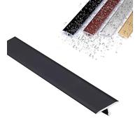 strisce di transizione pavimento in alluminio, Profilo di transizione for pavimento in alluminio a T for moquette su piastrelle/laminato/vinile, superficie liscia(Schwarz,L900 x W20mm)