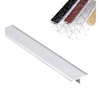 strisce di transizione pavimento in alluminio, Profilo di transizione for pavimento in alluminio a T for moquette su piastrelle/laminato/vinile, superficie liscia(White,L900 x W20mm)
