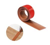 Strisce di Transizione per Pavimenti,Impermeabili e Resistenti all'abrasione,PVC Autoadesivo Strisce di Soglia per Porte Indicato Porte e Bordi Pavime (venatura del legno di teak thailandese, 1m-4cm)
