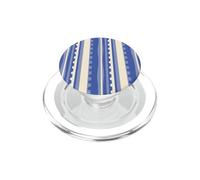 Strisce e pois in stile moderno metà secolo, blu e crema PopSockets PopGrip per MagSafe