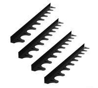 Strisce flessibili in silicone, resistenti al calore, lavabili in lavastoviglie, per spazi tra il bancone della cucina e la stufa (nero)