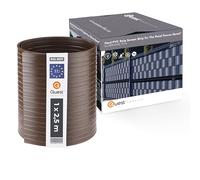 Strisce frangivista per tappetini a doppia asta, in PVC duro, protezione dal vento, per recinzione a doppia asta, per giardino, balcone, terrazza, altezza: 19 cm, 900 g/m (5 strisce x 2,525 m, marrone