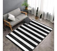 Strisce Geometriche Astratte Illusione Visiva 3D Tappeti,Nordico Stampa In Velluto Per Area,Illusione Ottica Antiscivolo Tappeto Strisciante,Tappeto Da Gioco Per Divano Soggiorno 50 X 8/7569123674974