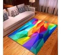 Strisce Geometriche Astratte Illusione Visiva 3D Tappeti,Nordico Stampa In Velluto Per Area,Illusione Ottica Antiscivolo Tappeto Strisciante,Tappeto Da Gioco Per Divano Soggiorno 50 X 8/8325919555392